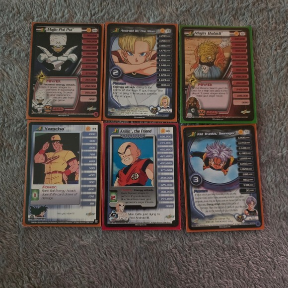Score Entertainment Other - Dragon Ball Z CCG Score Card Lot 6 Android 18 Majin Babidi Krillin Yamcha Trunks